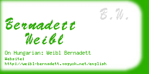 bernadett weibl business card